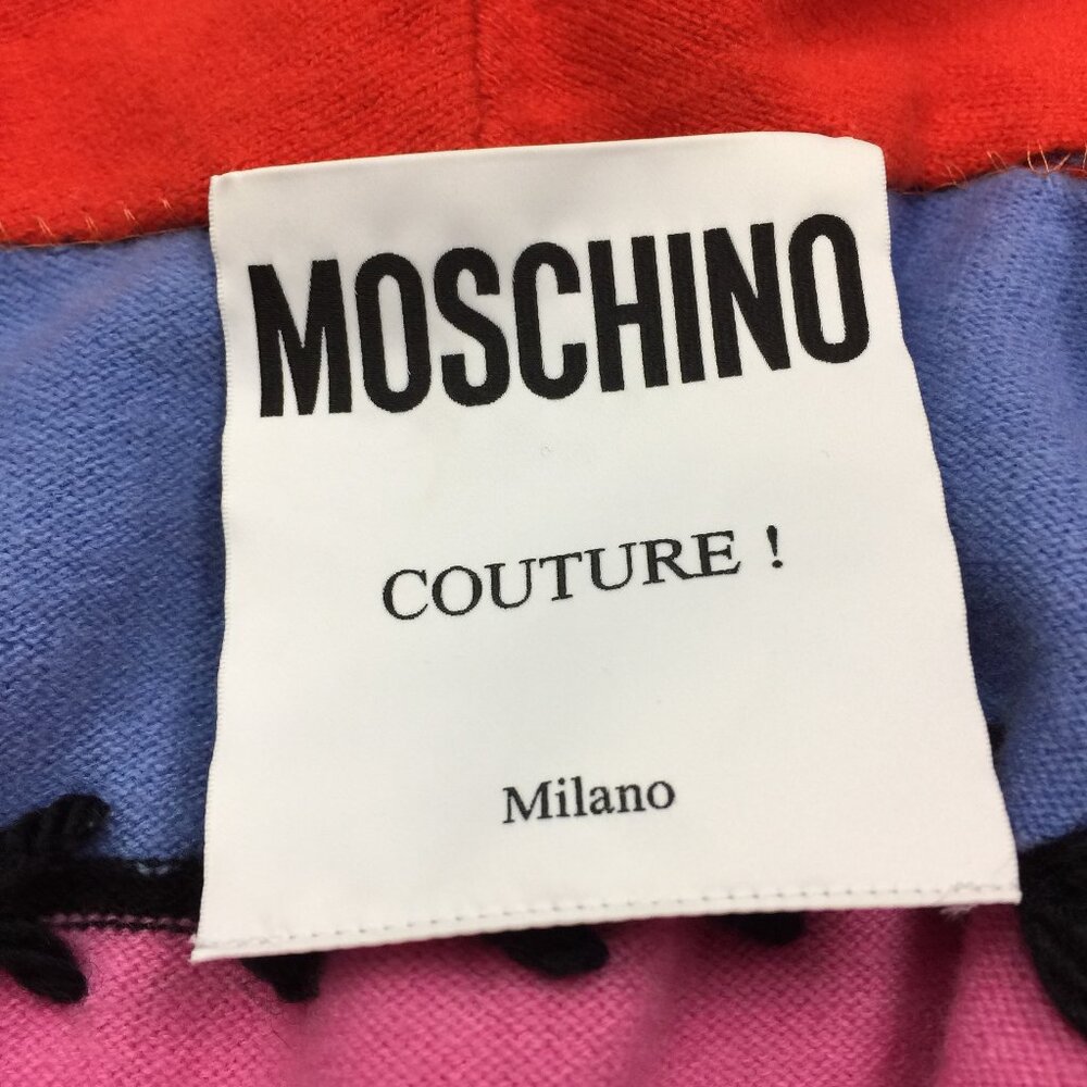 Moschino Couture Milano Sweater Cardigan Size 10 Womans Wool Cashmere Colorblock - Picture 4 of 16